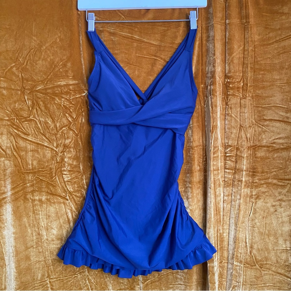 CUPSHE Vibrant Blue Ruffle Hem Dress/bikini